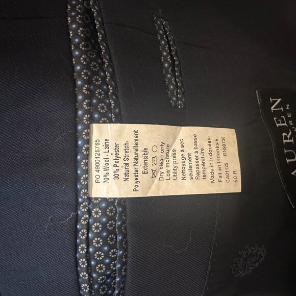 Ralph Lauren Navy Blue 50R Suit Jacket - Picture 2 of 3